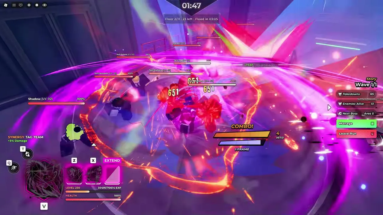 Crimson Eclipse EXTEND prompt during Tidal High-Rise Floor 2 combat