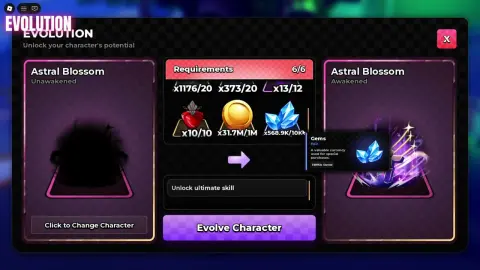 Astra Yao awakening menu