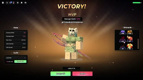 Chisa run: the 17:42 victory screen