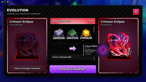 Crimson Eclipse: upper awakening recipe