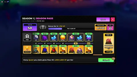 Season 1: Tier 50 and bonus rewards