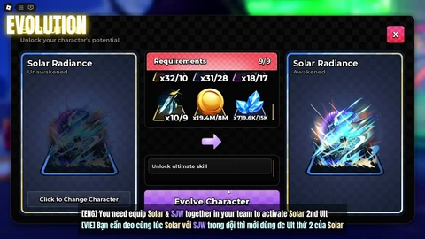 Solar Radiance: remaining materials and currency