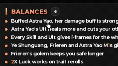 Update 3 balance notes